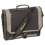 Targus Products - Targus - CityGear Miami Messenger Laptop Case, Nylon, 19 x 5 x 14, Black/Gray/Yellow - Sold As 1 Each - Sporty, lightweight nylon. - Padded compartment protects notebooks. - Zip-down workstation. - Accessory storage, PDA pocket, pen loops, business card holder and key clip. - Removable mobile phone pouch.