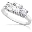 1.00ctw Asscher Cut Diamond Engagement Ring in 14kt White Gold
