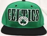 Boston Celtics Snapback Green / Black Two Tone Adjustable Plastic Snap Back Hat / Cap