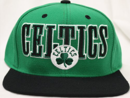 Boston Celtics Snapback Green / Black Two Tone Adjustable Plastic Snap Back Hat / Cap