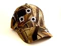 12 Woodland Camo Hats With BULLET HOLES
