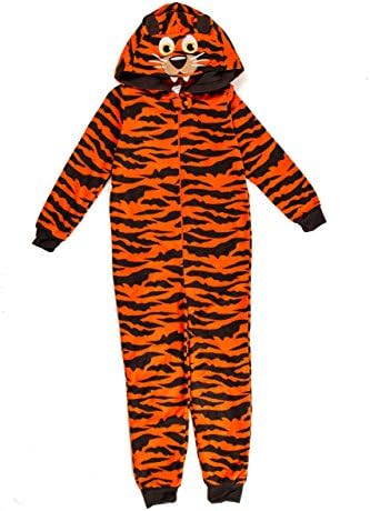 Dots &amp; Dreams Kids Orange Kigurimi Tiger Hooded onesie - Size 4