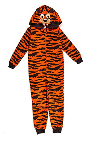 Dots &amp; Dreams Kids Orange Kigurimi Tiger Hooded onesie - Size 4