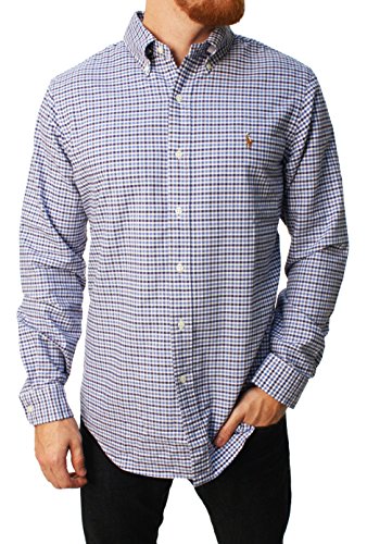 Polo Ralph Lauren Men's Box Plaid Button Down Shirt-Blue Tatte-Large