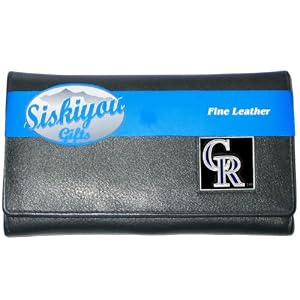 Buy Colorado Rockies Ladies Leather Wallet