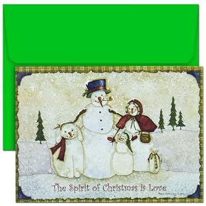 Snow Family Christmas Cards -