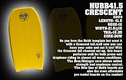 BZ HUBB 41.5 PE Crescent Tail Bodyboard - 41.5"