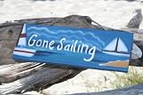 GONE SAILING NAUTICAL SIGN 14 - COASTAL DECOR