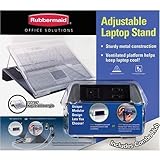 Rubbermaid® Office Solutions Adjustable Laptop Stand and 2-Port 2.0 USB/Power Outlet Hub