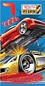 Hot Wheels age 7 Birthday Card with badge size 125 x 234