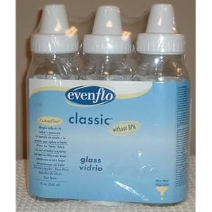 Evenflo 3 Pack Classic Glass Bottle 8-Ounce