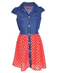 Toddler Cotton/Polyester Dots Print  Dress