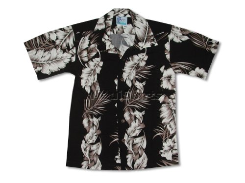 Fern Leaf Garden Boys Hawaiian Aloha Rayon Shirt