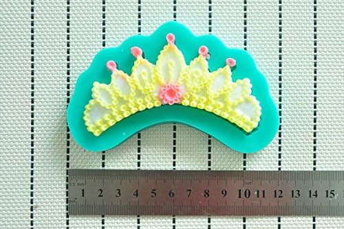 WilsonBaking Love Collection - Princess Crown Headband Theme Fondant Silicone Sugar Mold, Small