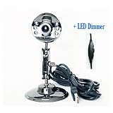 Cubeternet USB 2.0 Webcam with Microphone + Bright LED Lights (UVC-Compliant) for PC, Mac and Linux