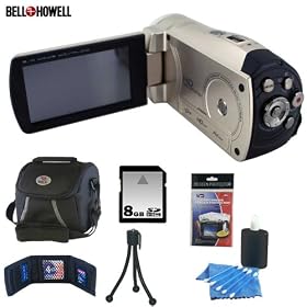 Bell & Howell DV800HD High Definition 720p Digital Video Camcorder in Champagne + 8GB... by Bell %2B Howell