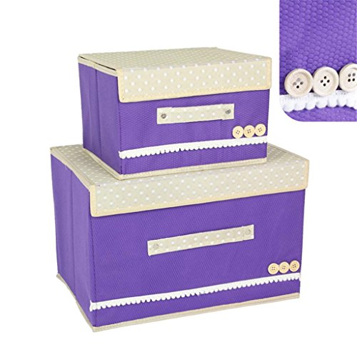 storage bin storage bins storage containers Clothes clothing bin outsize beauty covered baina lates box sorting box Storage box locker receive a case different colors to choose (One large and one small two loaded)