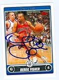 Derek Fisher Autographed/Hand Signed Basketball Card (Utah Jazz) 2006 Topps #138