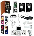 iPod nano 5G Accessories. Premium Essential Accessory Bundle for iPod Nano 5th Generation 5G: Leather Case + Hard Grade A Crystal Case + FM Transmitter with Car Charger + Portable Foldable Speaker + Black Silicon Skin Case + Blue Silicon Skin Case + Pink Silicon Skin Case + Clear Silicon Skin Case + 2x Clear Skin Protector + USB Car Auto Charger + USB Home Wall Charger + USB Retractable Data Cable + 3.5mm earphone + Y-splitter + Crazyondigital ne