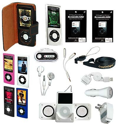 Premium Essential Accessory Bundle for iPod Nano 5th Generation 5G