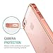 XDesign iPhone 5S / 5 / SE Clear Case Hybrid Scratch Resistant Bumper Case for iPhone Se/ 5s/ 5 [Ultra Clear][Anti Scratch][Shock Absorption] - Clear Peach Rose