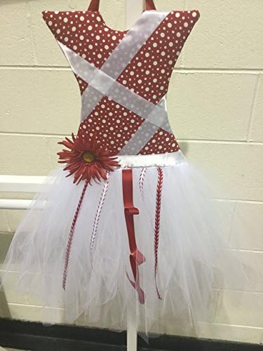 Valentine's Day Gift White Red Polka Dot Tutu Hair Bow Hair Pretties Holder