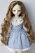 JD435 8-9' 21-23cm Long wave without bangs Doll wigs 1/3 SD synthetic mohair BJD accessories (Brown)