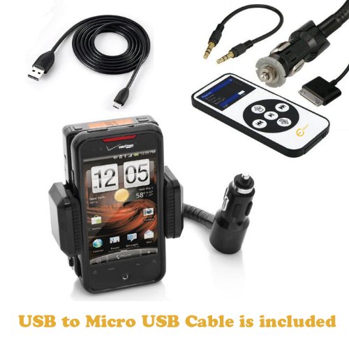 Esky Wireless FM Transmitter hands-free Car Charger Holder Car Mount For ANDROID Phones - HTC Motorola Samsung + USB to Micro USB cable + Remote Control Esky Wireless FM Transmitter hands-free Car Charger Holder Car Mount For ANDROID Phones - HTC Motorola Samsung + USB to Micro USB cable + Remote Control