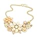 HuntGold Women Lady Elegant Bauhinia Flower Acrylic Diamond Pendant Chain