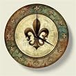 Bourbon Street Fleur De Lis Decorative Wood Wall Clock by Highland Graphics