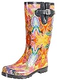 Women's Butterfly Whirl Rubber Rainboots - Size 10