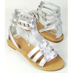 FACTORY Gladiator Flat Sandals Silver