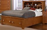 Lowest Price Vaughan Bassett The Lifestyle Collection-Light Cherry Queen Bookcase Platform Storage Bed - BB35-515/050/501/555T