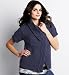 Indigo Collection Cable Knit Crossover Collar Cardigan
