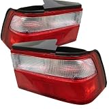 88-89 Honda Accord Euro Taillights - Red Clear 