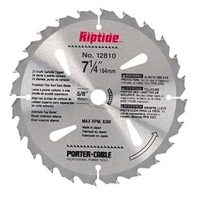 Porter Cable 12810-10 Riptide 7-1 4-Inch 24 Tooth ATB Thin Kerf Crosscutting and Ripping... by Porter-Cable