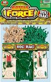 Battle Force Big Bag Soldier Playset: 40 piece Green vs. Tan Plastic Army Men 2 inch Figures with Humvees and Tank