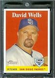 2007 Topps Heritage Baseball Card # 3 David Wells San Diego Padres - Mint Condition - In Protective Display Case