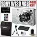 Sony Cybershot DSCW130 8.1MP Silver Digital Camera Plus 4GB Accessory Outfit - Sony ASONDSCW130SK2
