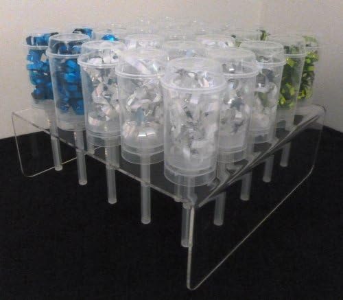 Combo: 25ct. Push Up Pop Containers with Clear Acrylic Stand