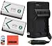 Sony CyberShot DSC-RX100 DSCRX100 DSC-HX300 DSC-WX300 HDR-AS10 HDR-AS15 Digital Camera Battery And Charger Kit Includes Qty 2 NP-BX1 Replacement Batteries + Battery Charger + LCD Screen Protectors + Micro Fiber Cleaning Cloth