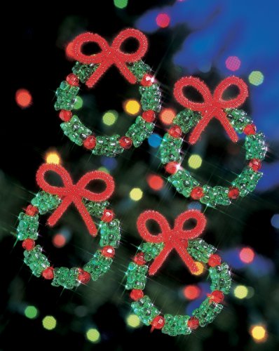 Holiday Beaded Ornament Kit-Holiday Wreaths 2.25