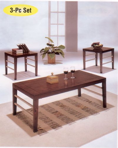 Cheap Brown 3pc Pack Coffee/End Table Set