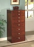 Contemporary Sleek Jewelry Storage Armoire with Mirror By Coaster Furniture