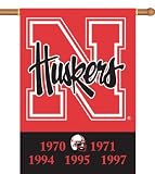 Nebraska Cornhuskers Championship Years 2-Sided 28 x 40 Banner