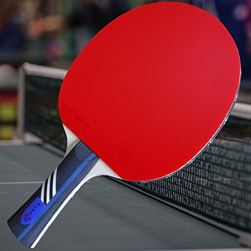 Custom Gambler Professional Table Tennis Paddle with AC Hero Mega Weave Arylate Carbon Blade and Aces Rubber plus Blue Case