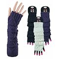 1 Paar kurze Armstulpen mit Zopfmuster