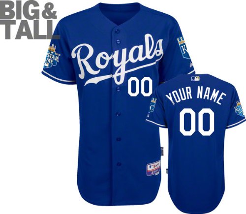 Kansas City Royals Jersey: Big & Tall Personalized Alternate Royal Blue Authentic Cool Baseâ