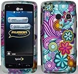 Color Flowers Hard Snap On Case Cover Faceplate Protector for LG Banter Tou ....