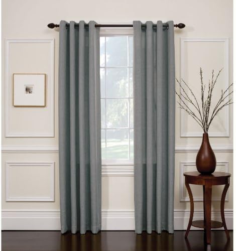 TWO panels BLACKOUT SILVER GRAY grommet FAUX SILK window curtain lined ENERGY SAVING 38 WIDE X 84 LENGTH EACH PANEL BLACK OUT TWO PANELS HEAVY THICK panels FOAM by MONAGIFTS
